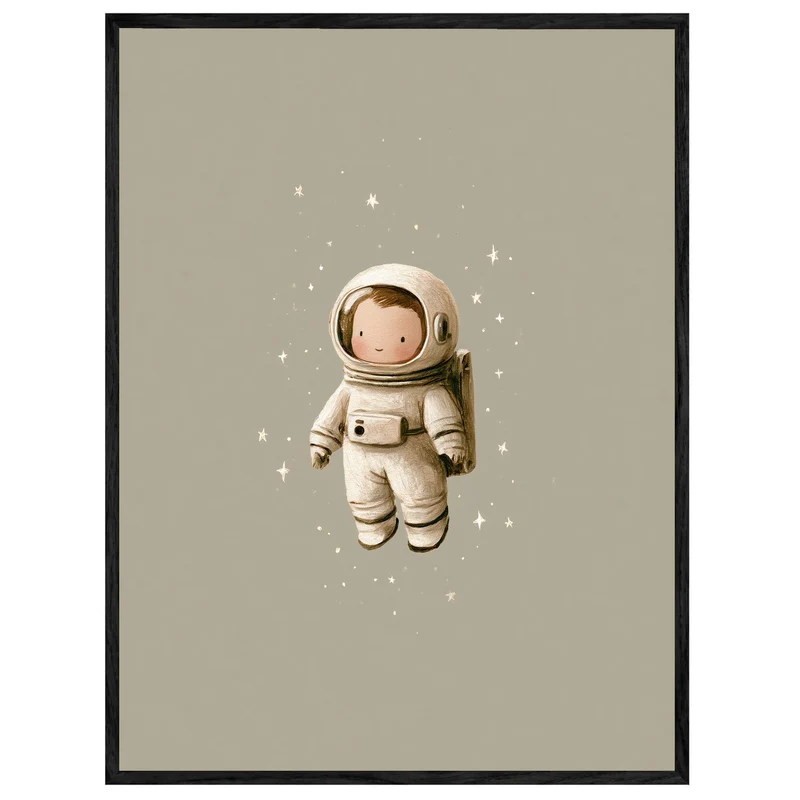 Kleiner Astronaut im Weltall Leinwand