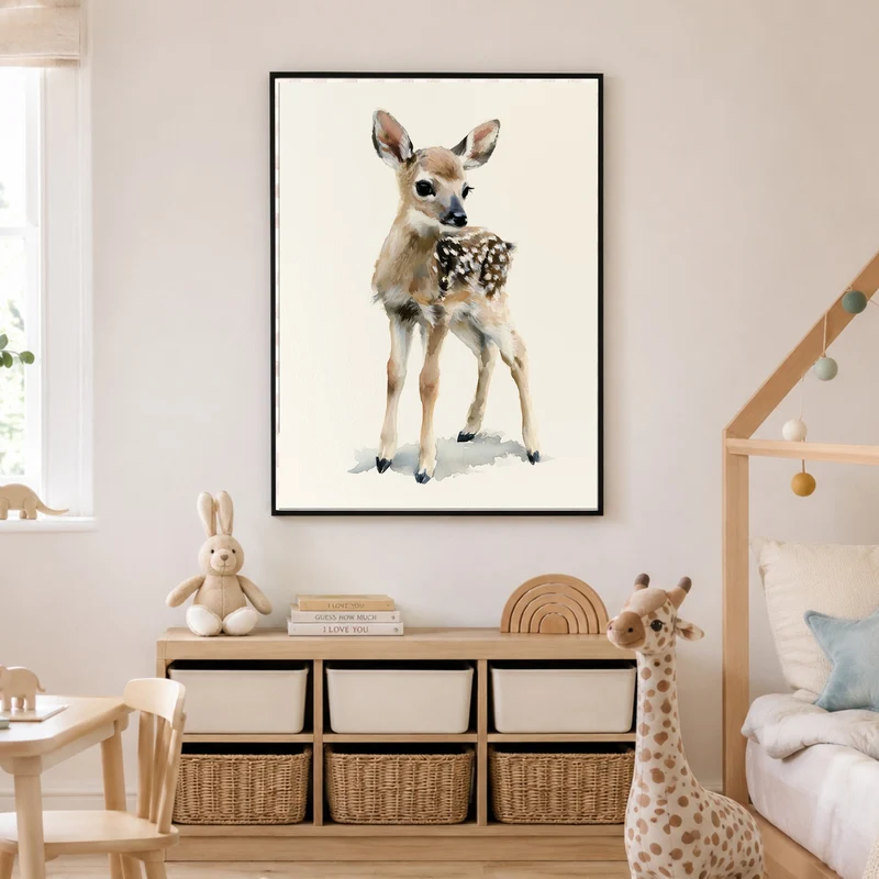 Kleines Reh im Licht Poster