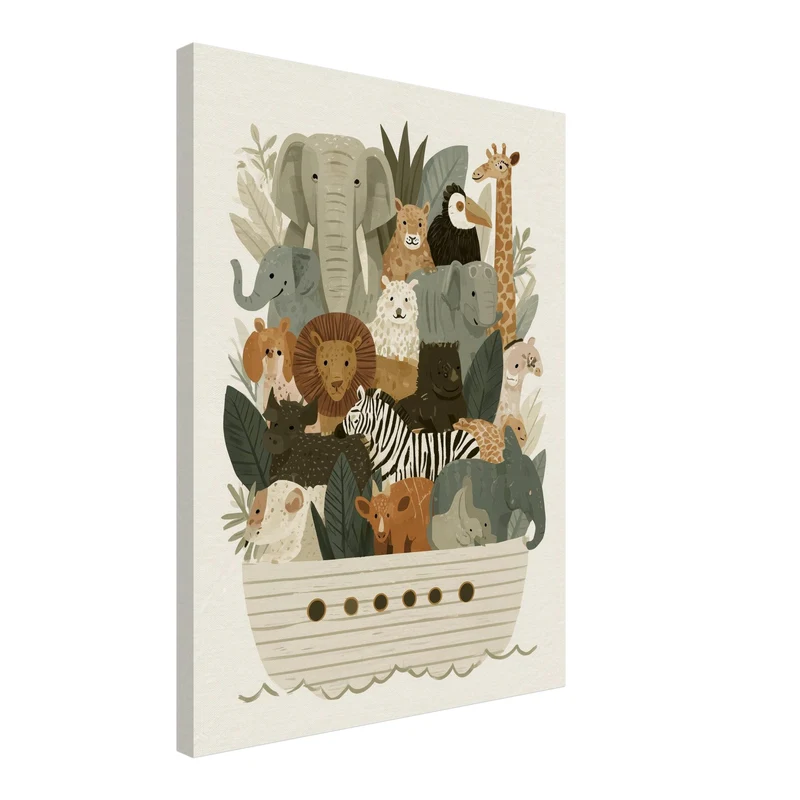 Arche Noah Tierparade Leinwand