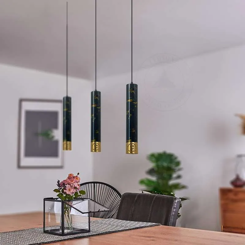 LED Langröhren Pendelleuchte Zylindrische Röhre GU10 Sockel~2628