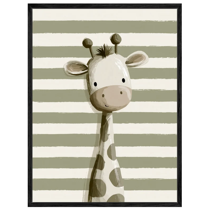 Kleine Giraffe gestreift Leinwand