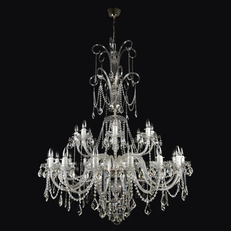 Casa Padrino Luxus Barock Kristall Kronleuchter Gold Ø 110 x H. 110 cm - Prunkvolle Messing Kronleuchter mit böhmischem Kristallglas - Barock Möbel - Edel & Prunkvoll