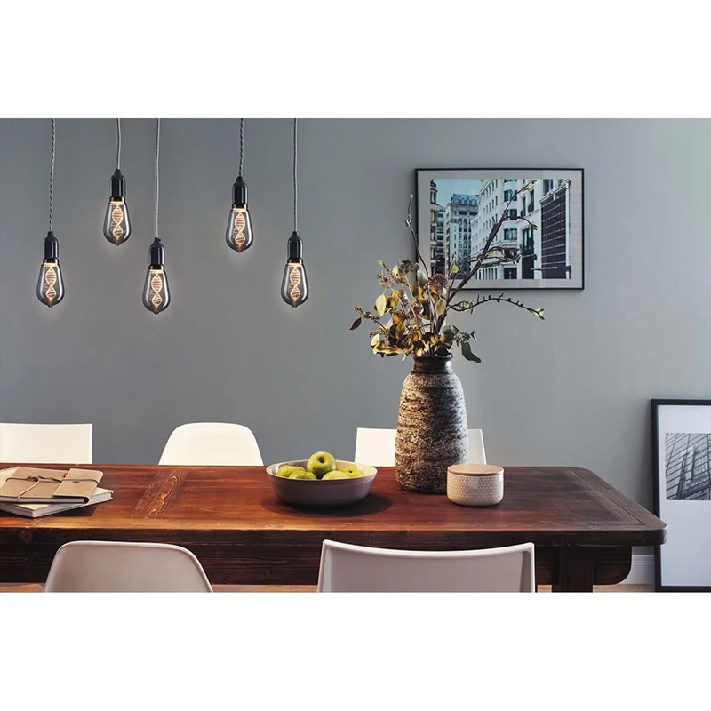 E27 3,5W LED Kolben Helix Rauchglas 1800K