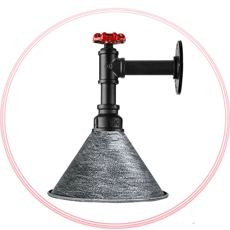 Wandleuchten bad,1-flammig, metall, E27, Ø 18cm Schirm~2334