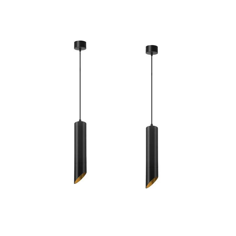 Ledsone Zylinder Pendelleuchte Schwarz-Gold GU10 ~2613