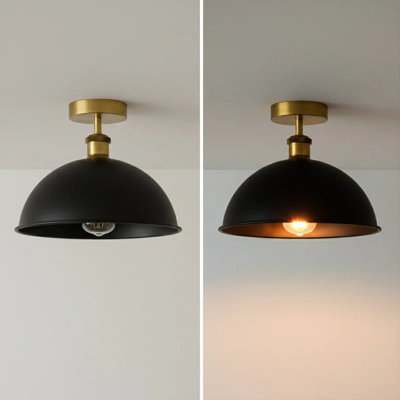 LEDSONE Industrial Deckenleuchte Ø 21cm Schwarz ~2172