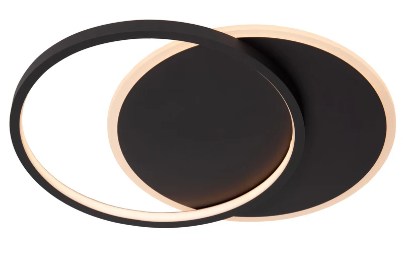 LED-Deckenleuchte Axelle mit 3 Dimmstufen Ø 29,5cm Schwarz