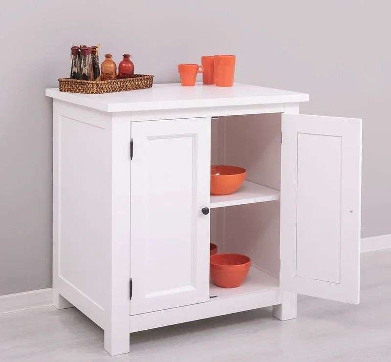Küchenmodul aus Massivholz - Schrank mit zwei Türen