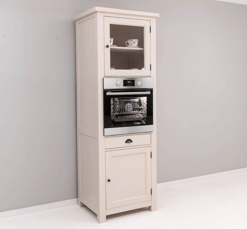 Stehender Einbauschrank für Backofen aus Massivholz | Herd- und Backofenschrank im Landhausstil