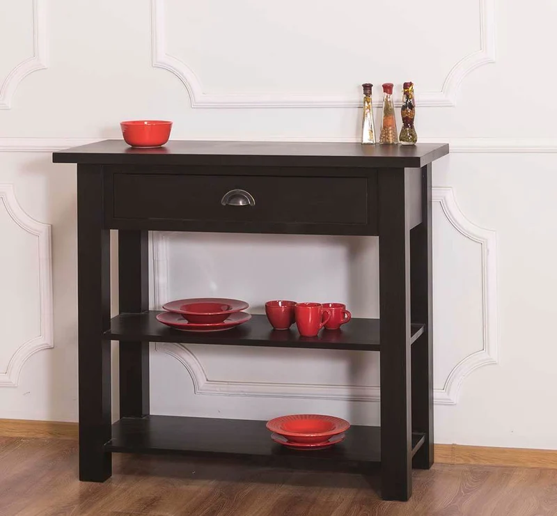 Wandtisch aus Massivholz mit Schublade | Konsolentisch mit Ablagen