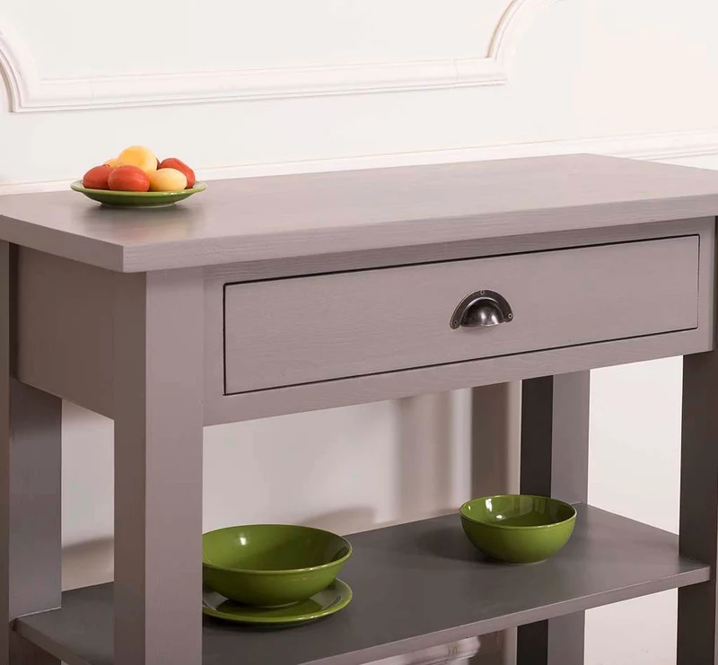 Wandtisch aus Massivholz mit Schublade | Konsolentisch mit Ablagen