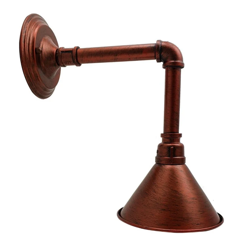 Rustikale Rot Rohrlampe Steampunk Wandleuchte~2318