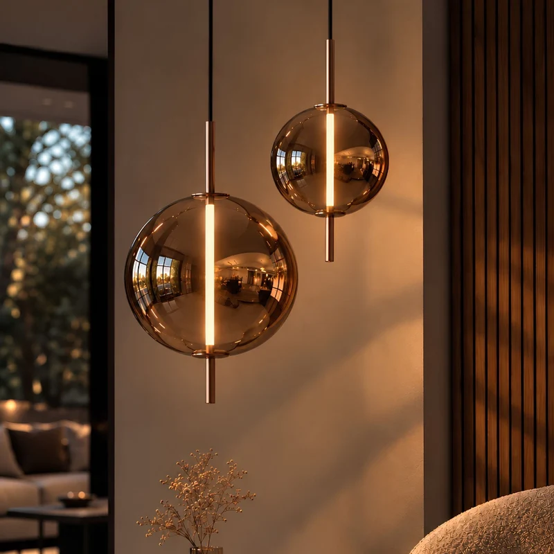 s.luce Mira LED Design Glas-Pendelleuchte 150cm