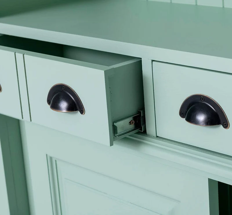 Rustikales Regal aus Massivholz mit Glashalterung | Buffetschrank in verschiedenen Farben