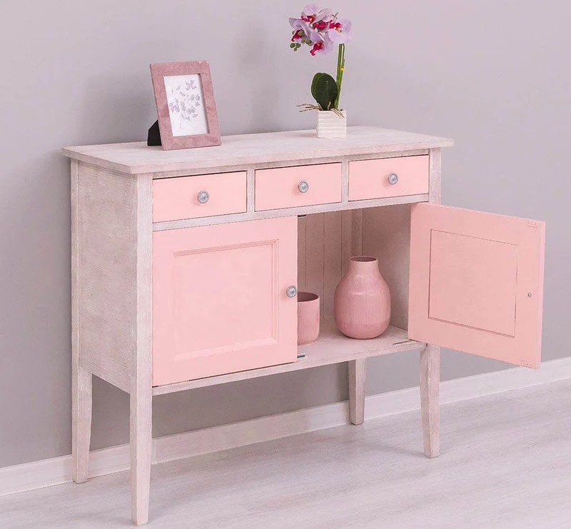 Sideboard aus Massivholz mit drei Schubladen