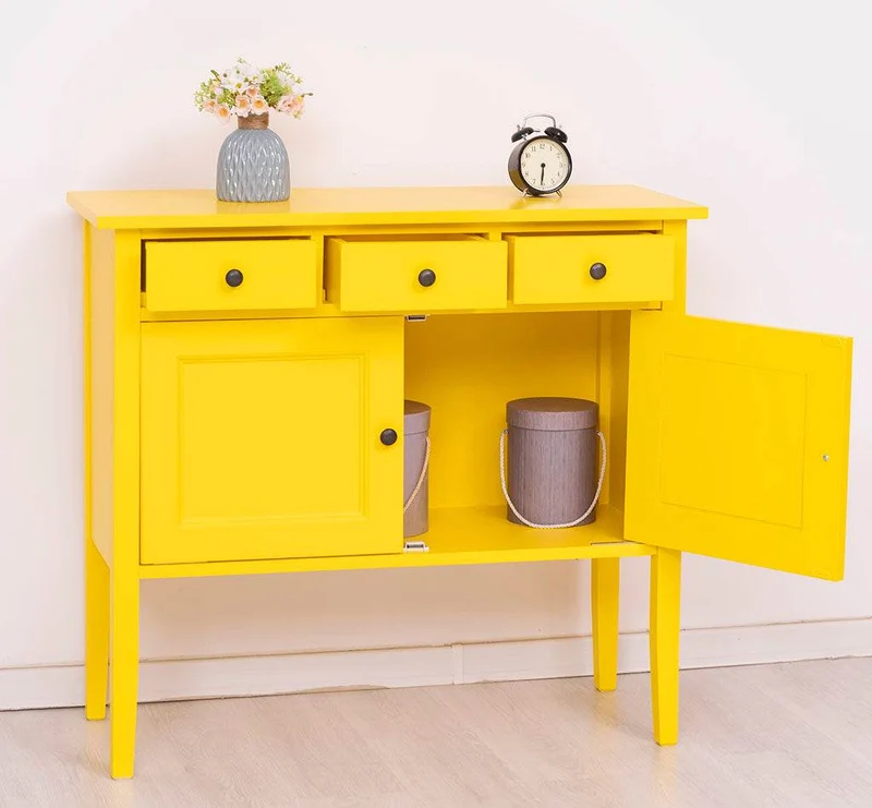 Sideboard aus Massivholz mit drei Schubladen