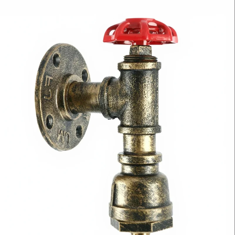 Vintage Wasserrohr Wandlampe Steampunk Industrial ~2288