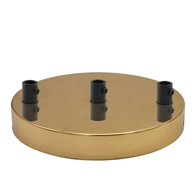 Vintage Deckenbaldachin 3-Steckdose chrom deckenrosette~2675