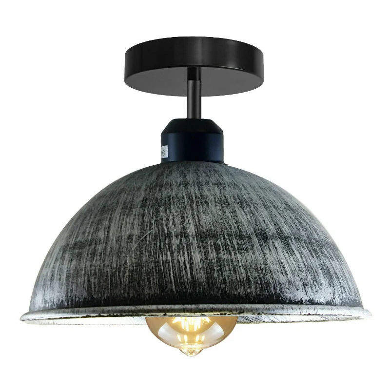 Deckenlampe Gebürstetes Silber Ø22cm Unterputz Montage ~2140