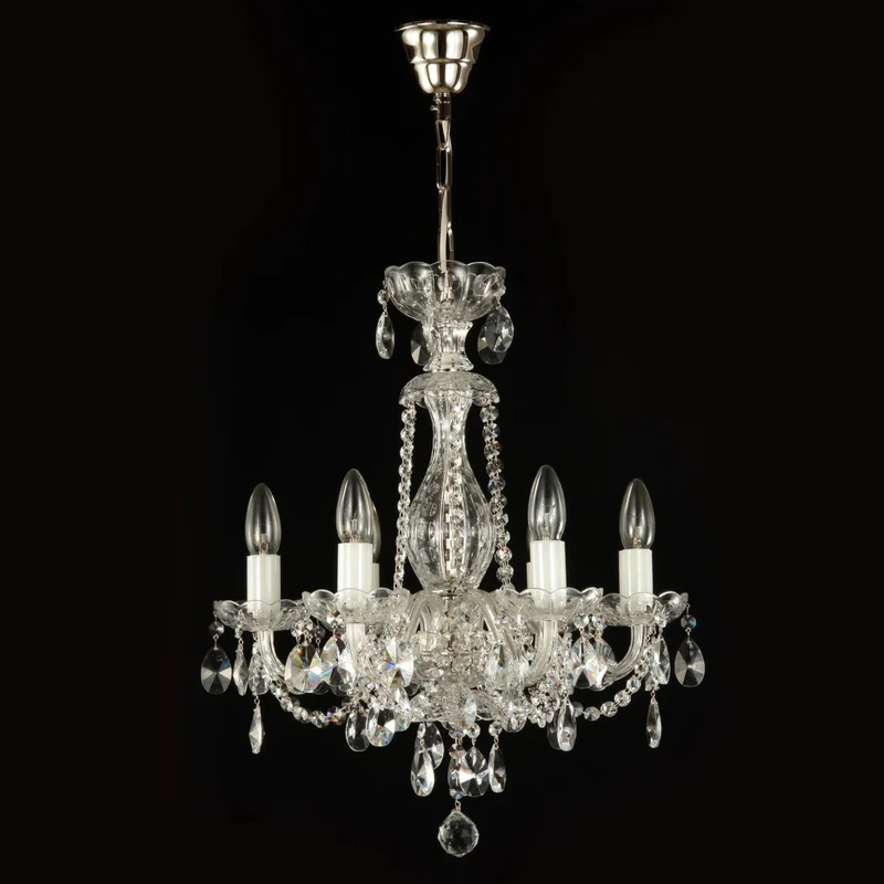 Casa Padrino Luxus Barock Kristall Kronleuchter Gold Ø 47 x H. 55 cm - Prunkvolle Messing Kronleuchter mit böhmischem Kristallglas - Barock Möbel - Edel & Prunkvoll