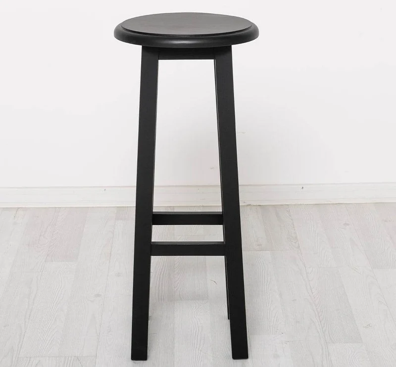 Barhocker aus Massivholz rund