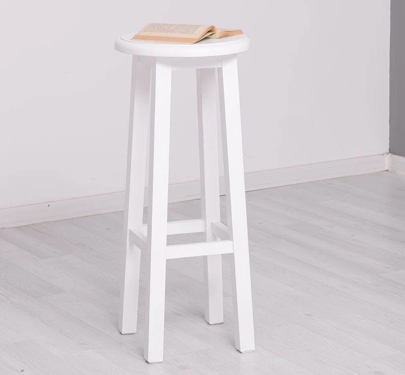 Barhocker aus Massivholz rund