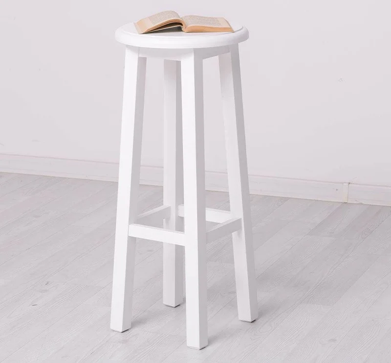 Barhocker aus Massivholz rund