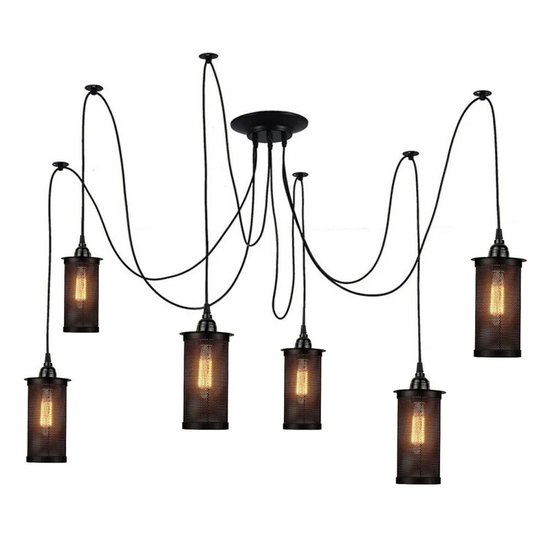 Moderne industrielle Retro-Deckenleuchte E27-Halterung Vintage-Metallleuchte Edison-Deckenleuchten~2278