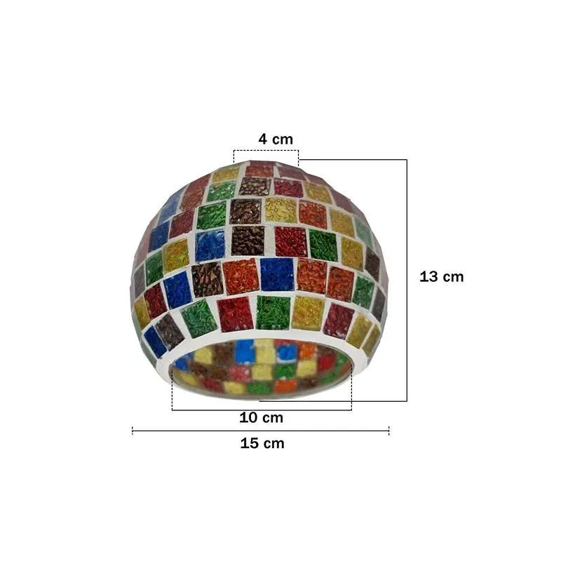 Vintage Glaskugel Lampenschirm im Mosaik Stil Glasschirm