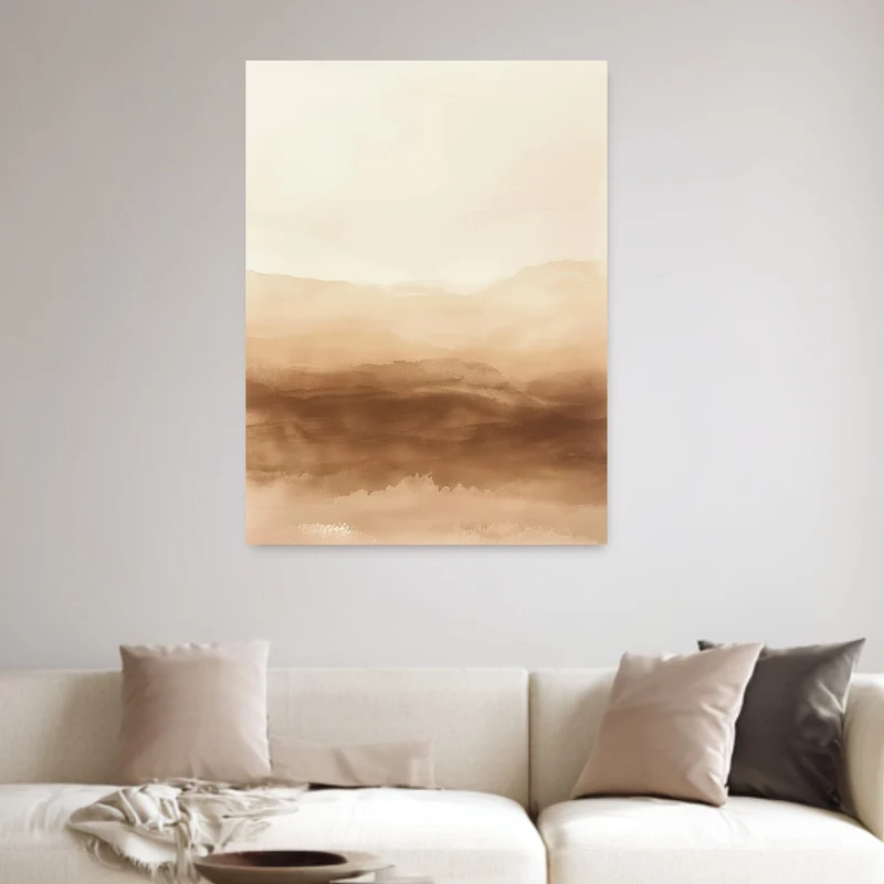 Wüstenlandschaft im Dunst Leinwand