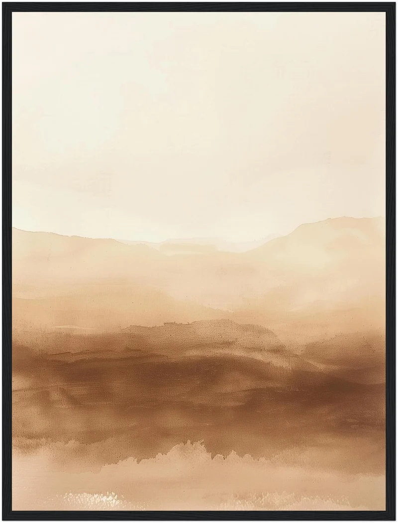 Wüstenlandschaft im Dunst Poster