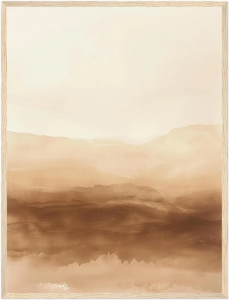 Wüstenlandschaft im Dunst Poster