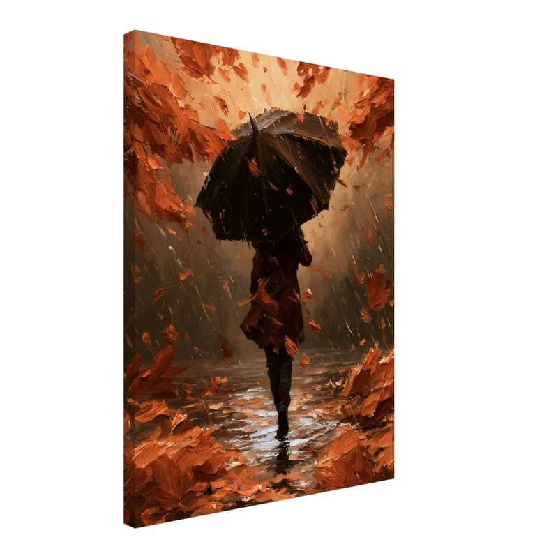 Herbststurm im Regen Leinwand
