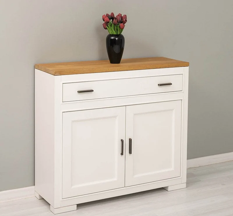 Sideboard aus Massivholz mit Doppeltür und Schublade
