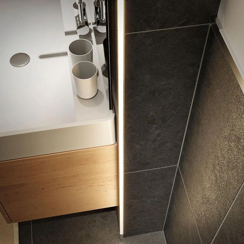 LumiTiles LED Strip 2m Profil Frame Alu-Eloxiert, Satiniert