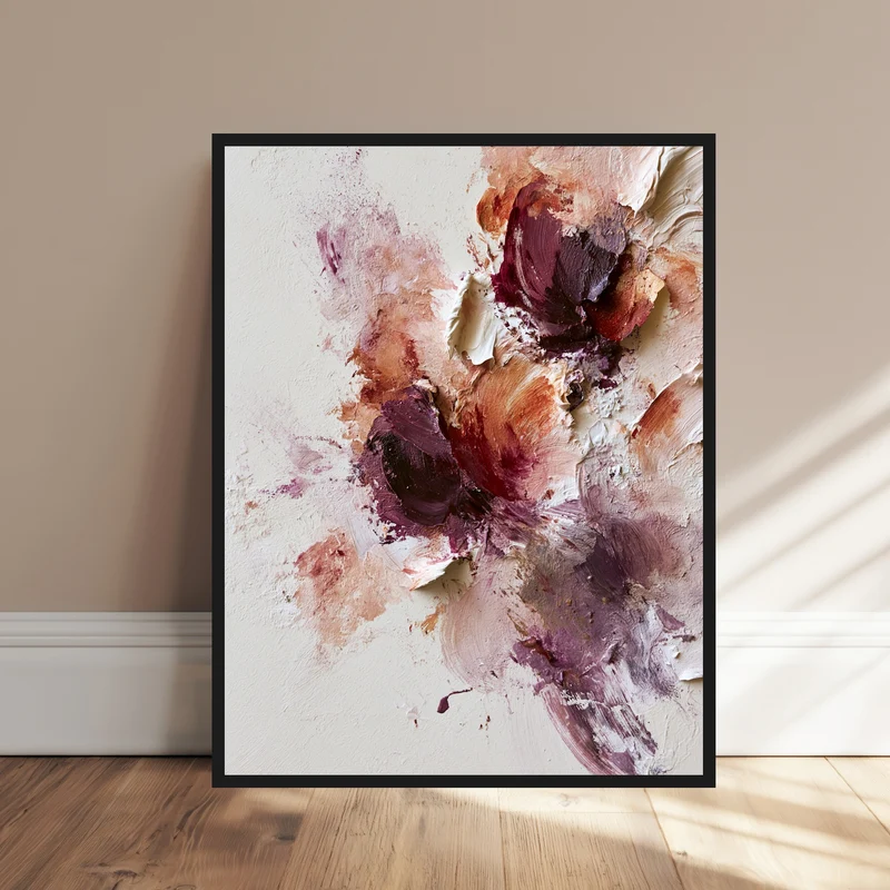 Blüten in Bordeaux Poster