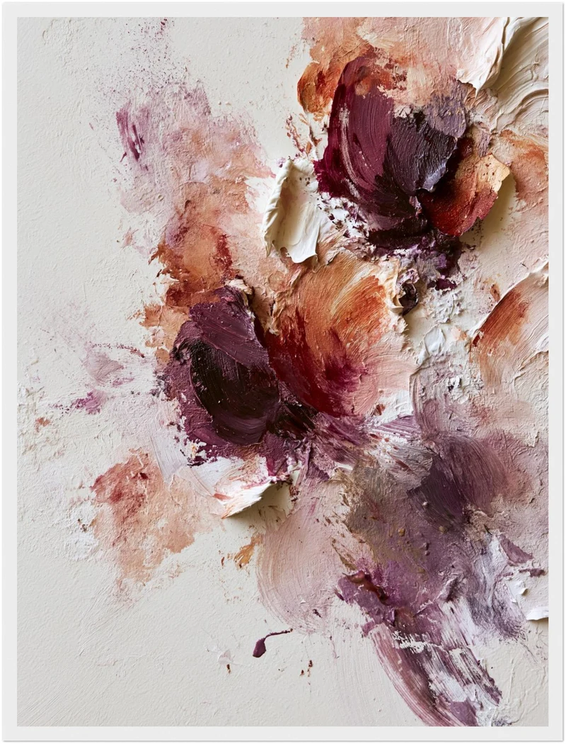 Blüten in Bordeaux Poster