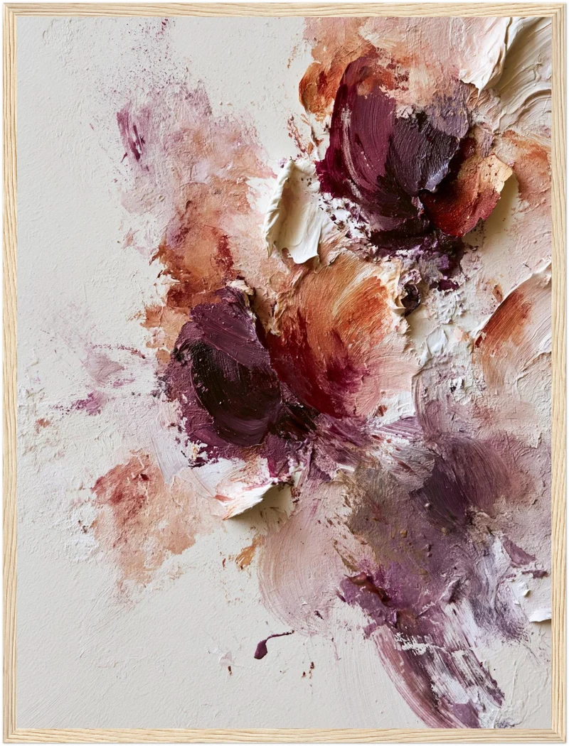 Blüten in Bordeaux Poster