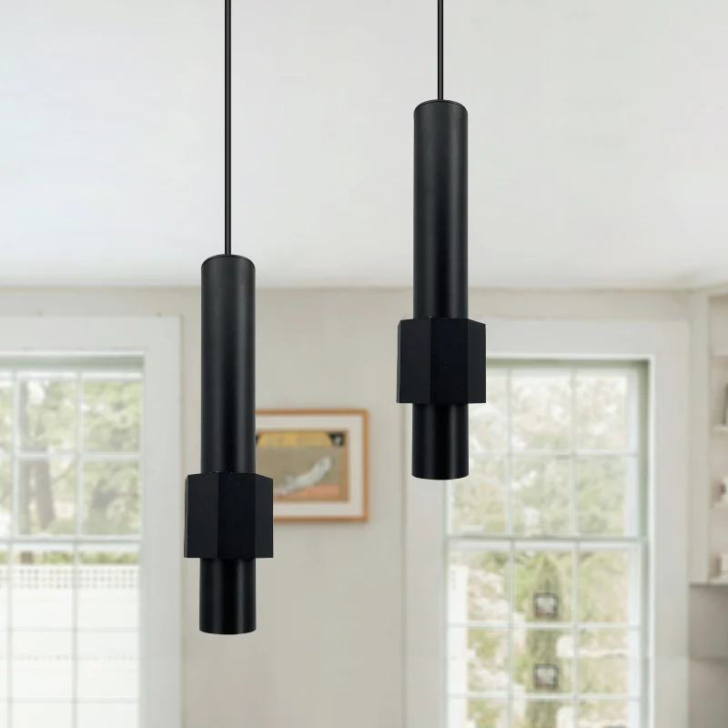 Moderne LED Pendelleuchte 5W Schwarz Höhenverstellbar ~2585