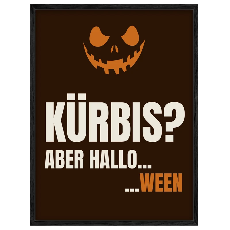Kürbis aber Hallo-ween Leinwand