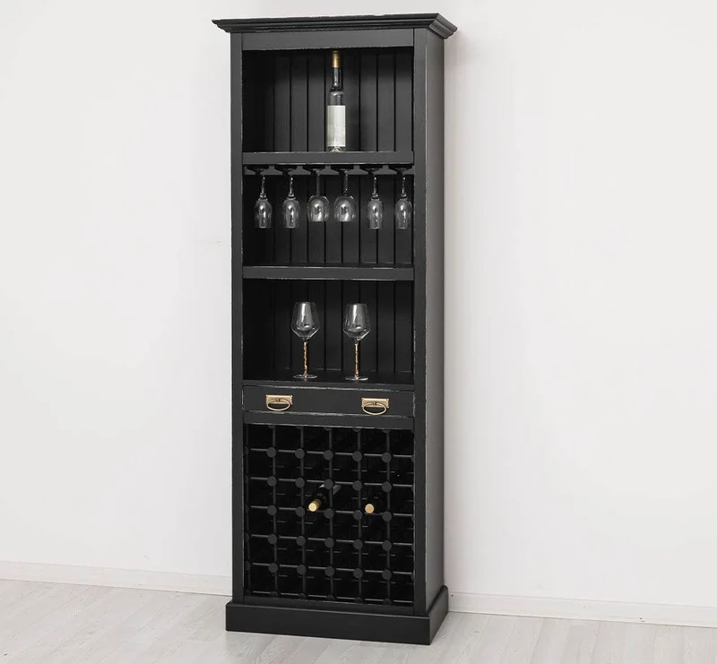 Weinregal aus Massivholz in verschiedenen Farben für 36 Flaschen