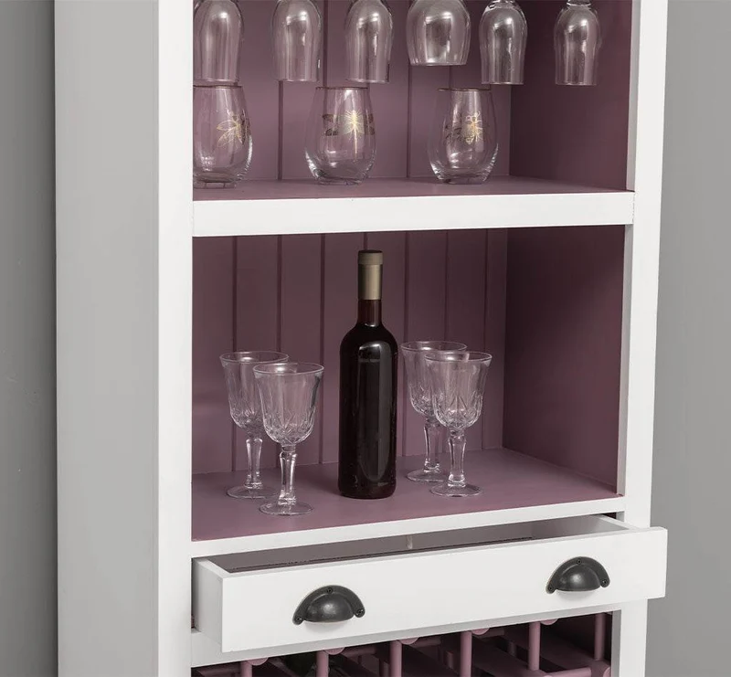 Weinregal aus Massivholz in verschiedenen Farben für 36 Flaschen