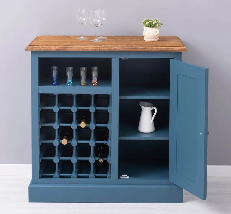 Weinschrank aus Massivholz | Weinregal für 20 Flaschen