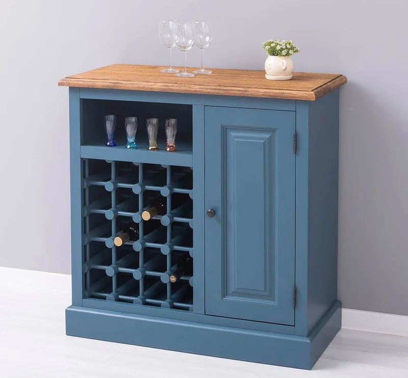 Weinschrank aus Massivholz | Weinregal für 20 Flaschen