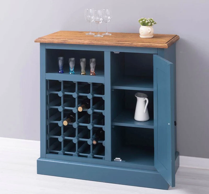 Weinschrank aus Massivholz | Weinregal für 20 Flaschen