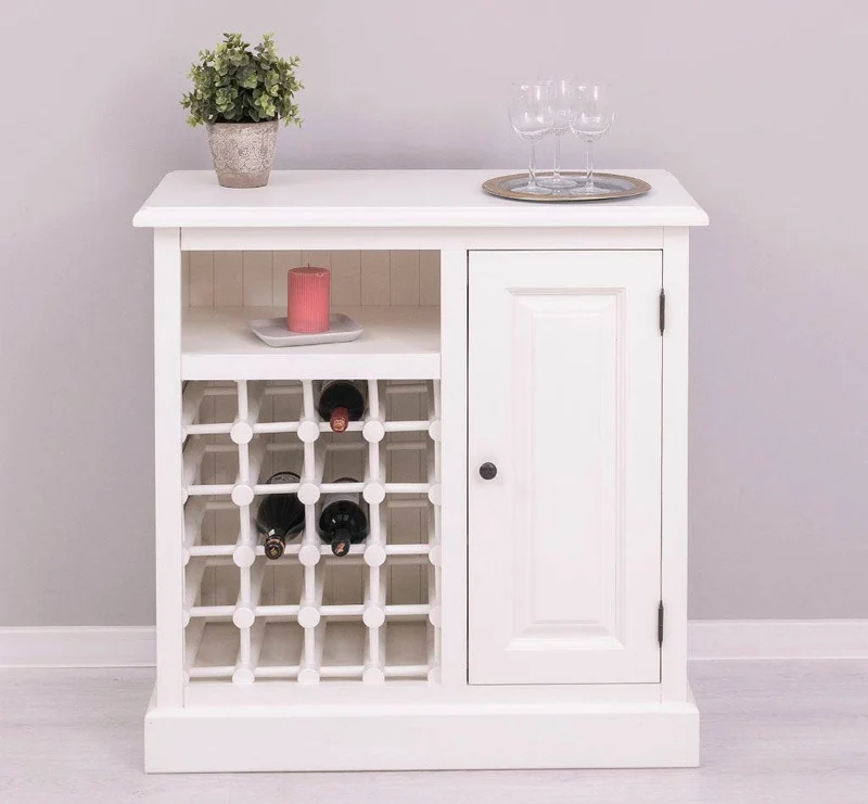 Weinschrank aus Massivholz | Weinregal für 20 Flaschen