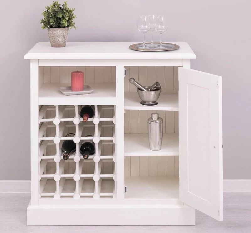 Weinschrank aus Massivholz | Weinregal für 20 Flaschen