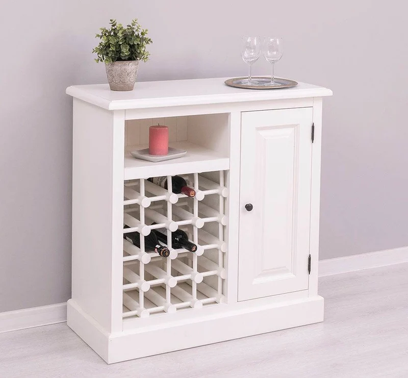 Weinschrank aus Massivholz | Weinregal für 20 Flaschen
