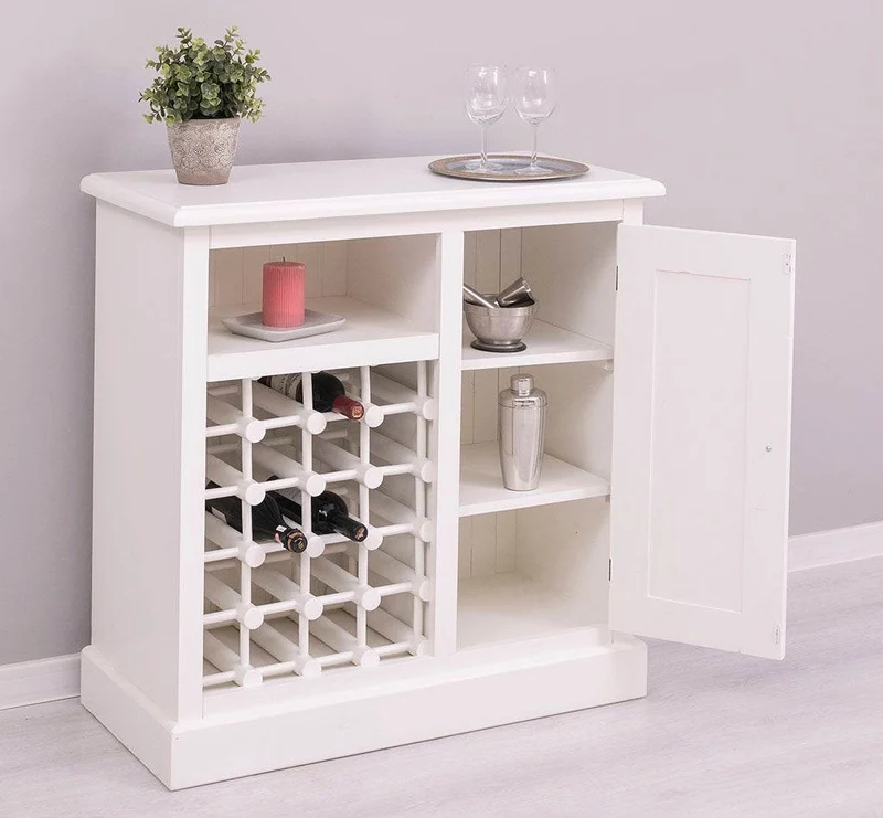 Weinschrank aus Massivholz | Weinregal für 20 Flaschen