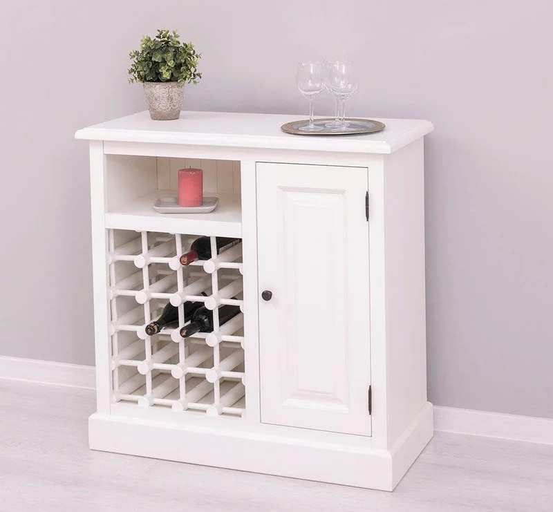 Weinschrank aus Massivholz | Weinregal für 20 Flaschen